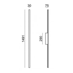 Stilnovo Xilema LED wall/ceiling lamp 149 cm. - Buy now on ShopDecor - Discover the best products by STILNOVO design