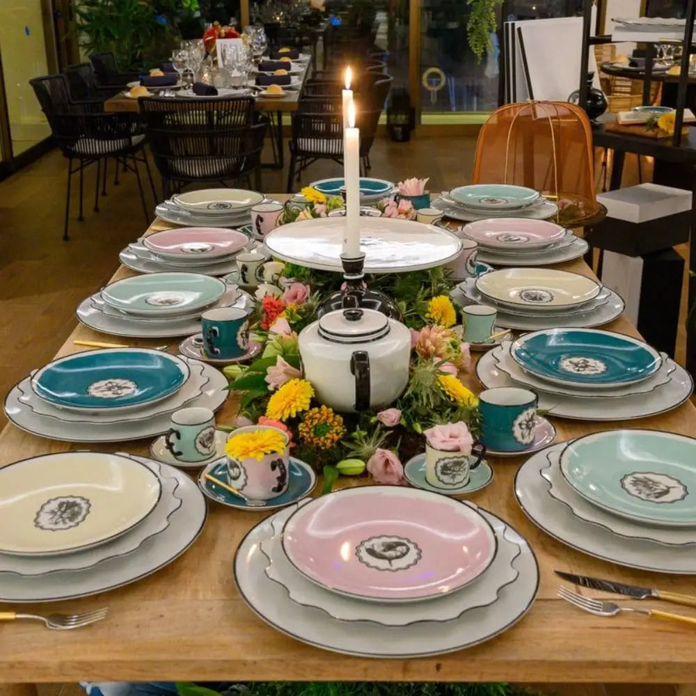 Vista Alegre Herbariae set 4 dessert plates diam. 23 cm - 9.06 in - Buy now on ShopDecor - Discover the best products by VISTA ALEGRE design