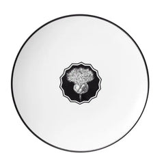 Vista Alegre Herbariae dessert plate diam. 23 cm - 9.06 in White Black - Buy now on ShopDecor - Discover the best products by VISTA ALEGRE design