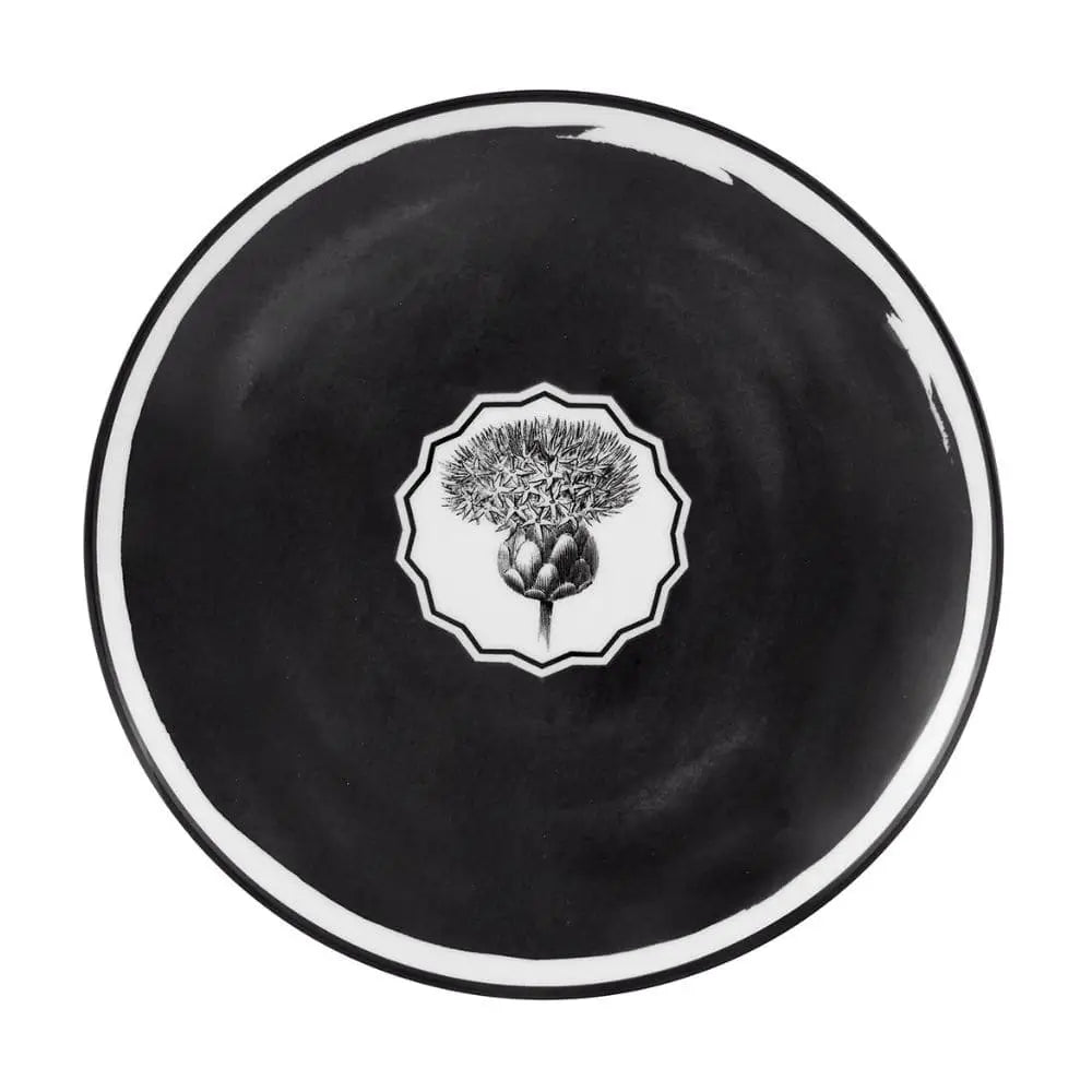 Vista Alegre Herbariae dessert plate diam. 23 cm - 9.06 in Black White - Buy now on ShopDecor - Discover the best products by VISTA ALEGRE design