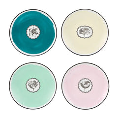 Vista Alegre Herbariae set 4 dessert plates diam. 23 cm - 9.06 in - Buy now on ShopDecor - Discover the best products by VISTA ALEGRE design
