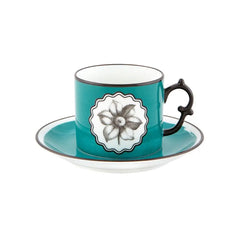 Vista Alegre Herbariae tea cup and saucer Petrol blue - Buy now on ShopDecor - Discover the best products by VISTA ALEGRE design
