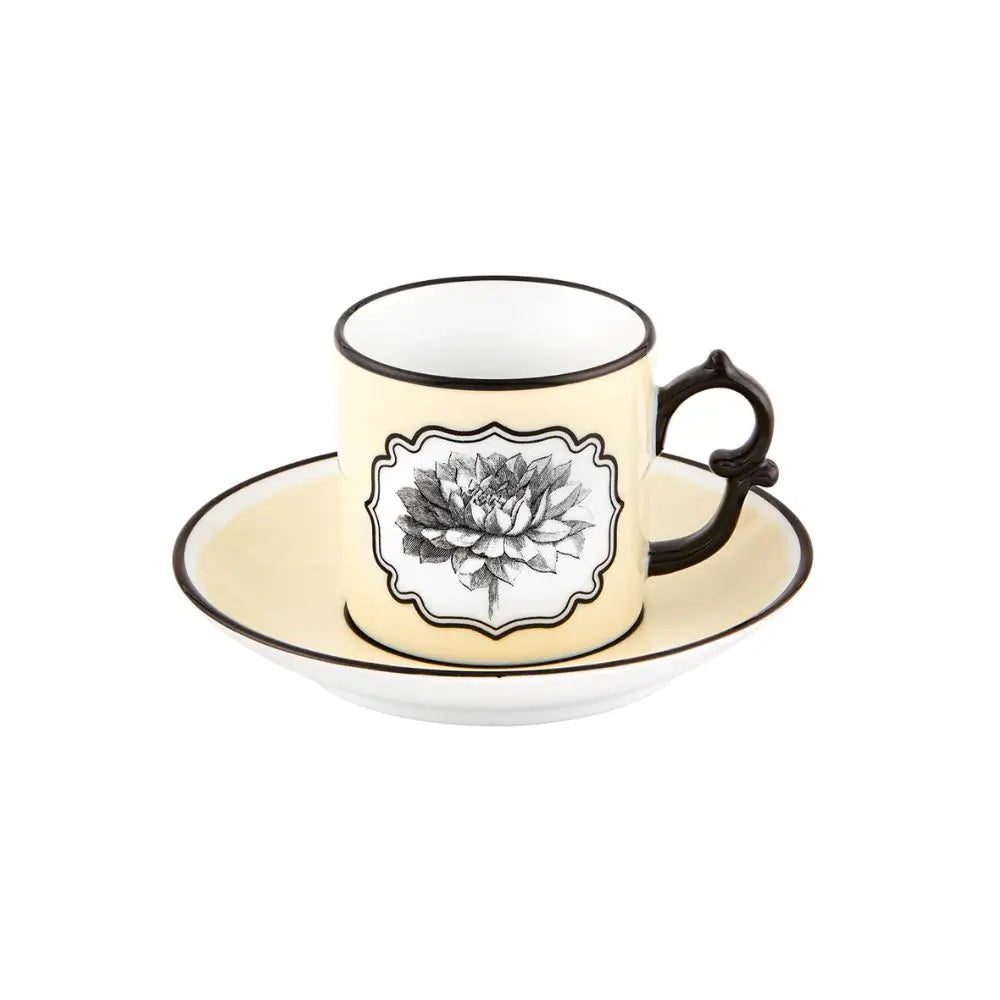 Vista Alegre Herbariae coffee cup and saucer Yellow - Buy now on ShopDecor - Discover the best products by VISTA ALEGRE design