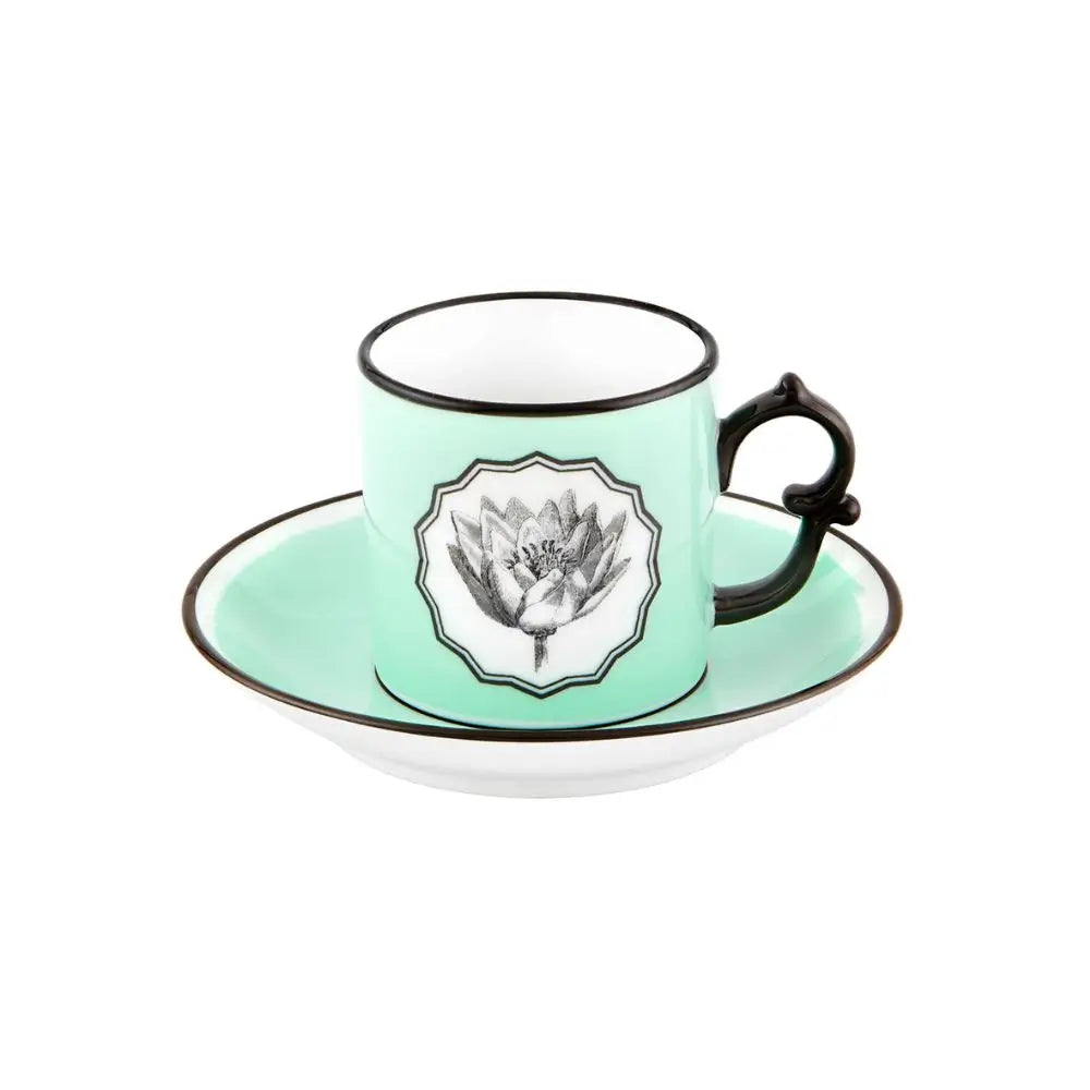 Vista Alegre Herbariae coffee cup and saucer Green - Buy now on ShopDecor - Discover the best products by VISTA ALEGRE design