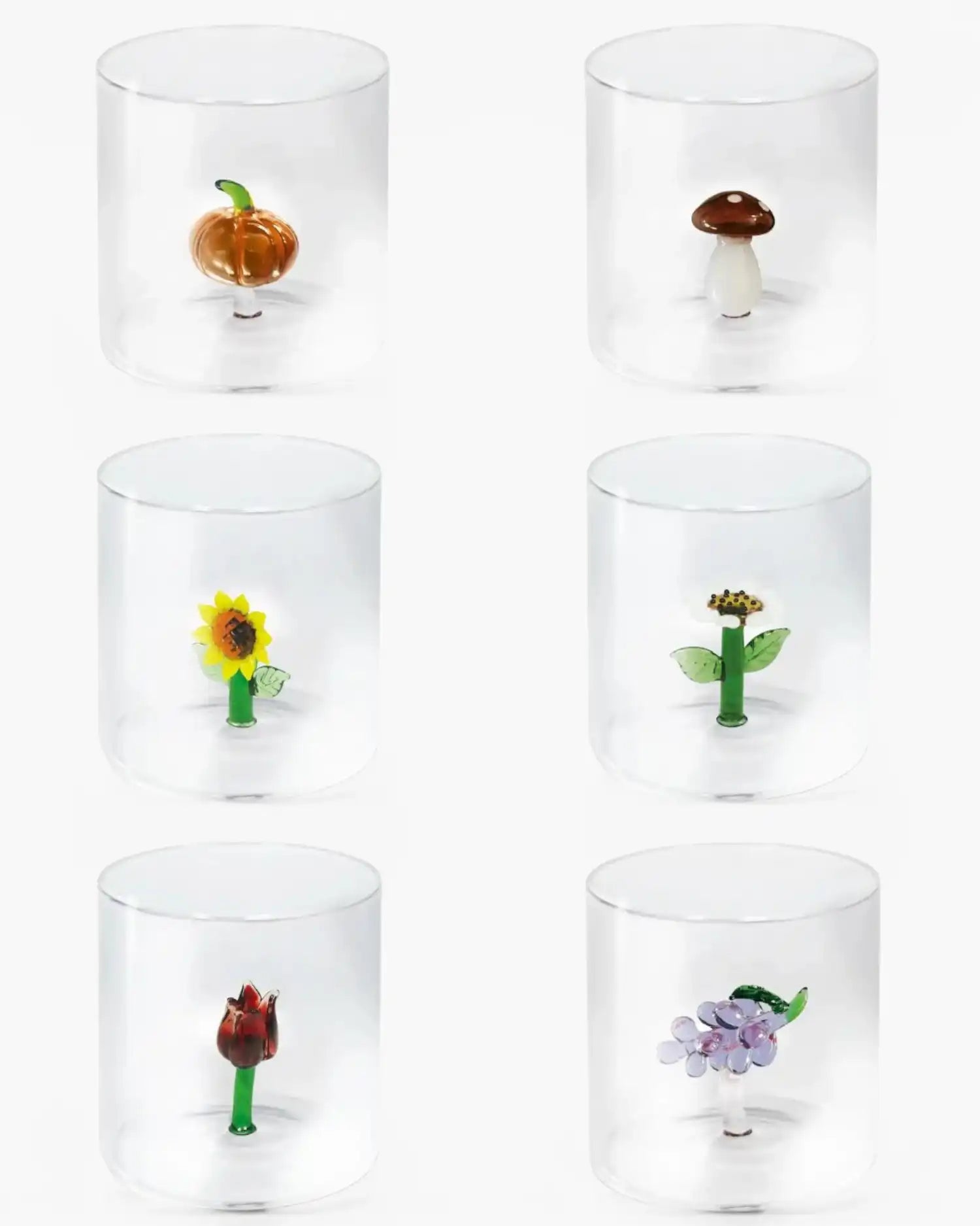WD Lifestyle Fruits and Flowers set 6 tumblers mix 1 - Buy now on ShopDecor - Discover the best products by WD LIFESTYLE design