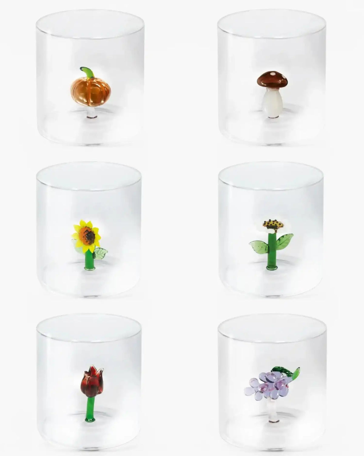 WD Lifestyle Fruits and Flowers set 6 tumblers mix 1 - Buy now on ShopDecor - Discover the best products by WD LIFESTYLE design