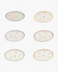 Zafferano Asterisco set 6 dessert plates assorted colors diam. 23 cm. - Buy now on ShopDecor - Discover the best products by ZAFFERANO design