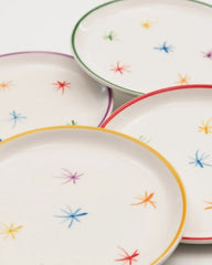 Zafferano Asterisco set 6 dessert plates assorted colors diam. 23 cm. - Buy now on ShopDecor - Discover the best products by ZAFFERANO design