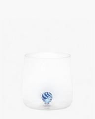 Zafferano Bilia Candy Tumbler transparent with little ball 44 cl - 14.87 oz Zafferano Blue - Buy now on ShopDecor - Discover the best products by ZAFFERANO design