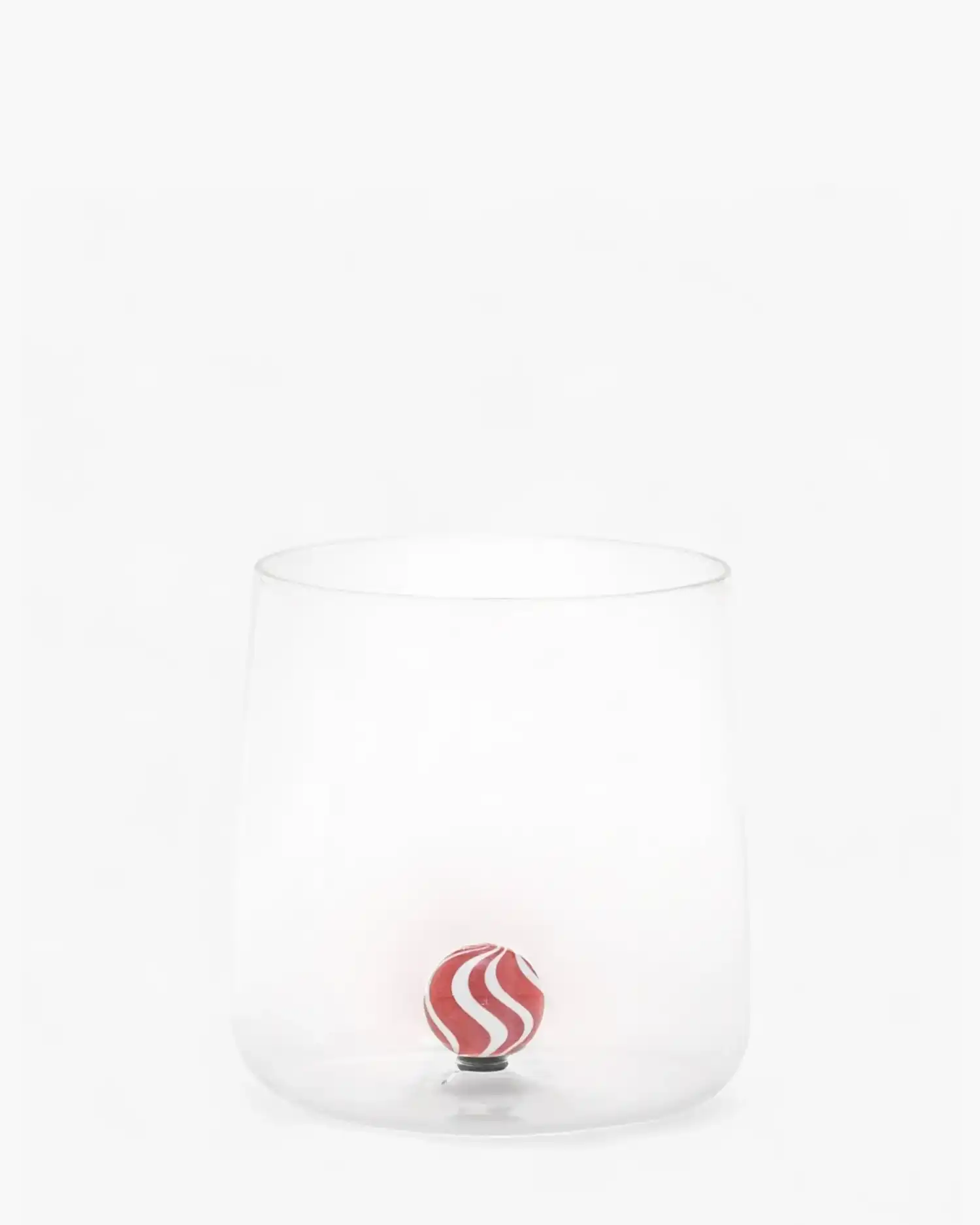 Zafferano Bilia Candy Tumbler transparent with little ball 44 cl - 14.87 oz Zafferano Red - Buy now on ShopDecor - Discover the best products by ZAFFERANO design