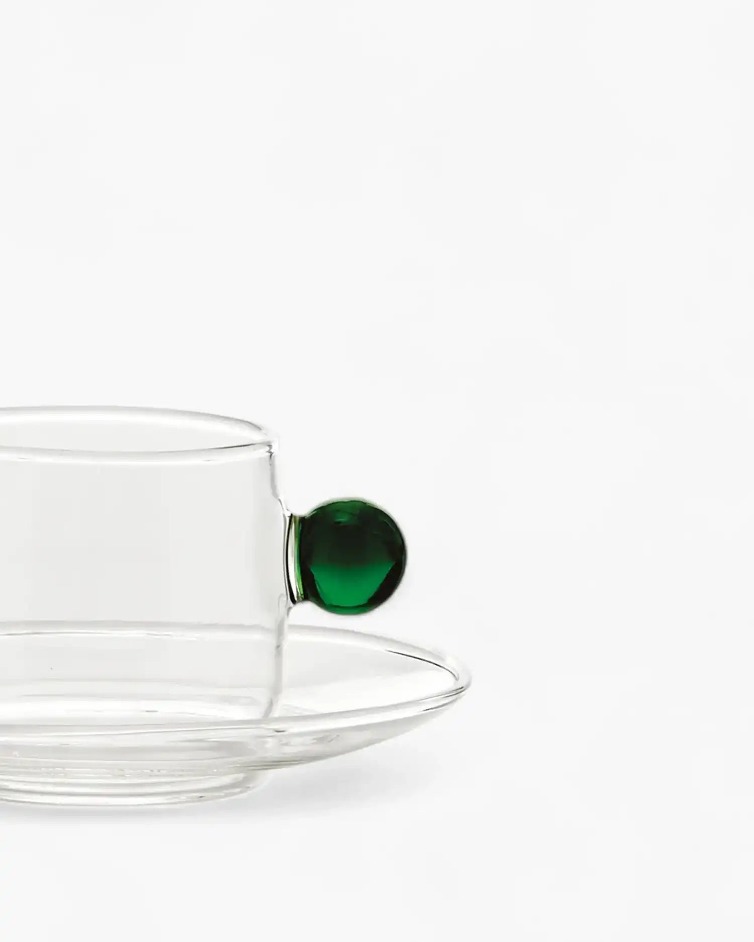 Zafferano Bilia glass Coffee cup with small plate 12 cl-4.06 oz - Buy now on ShopDecor - Discover the best products by ZAFFERANO design