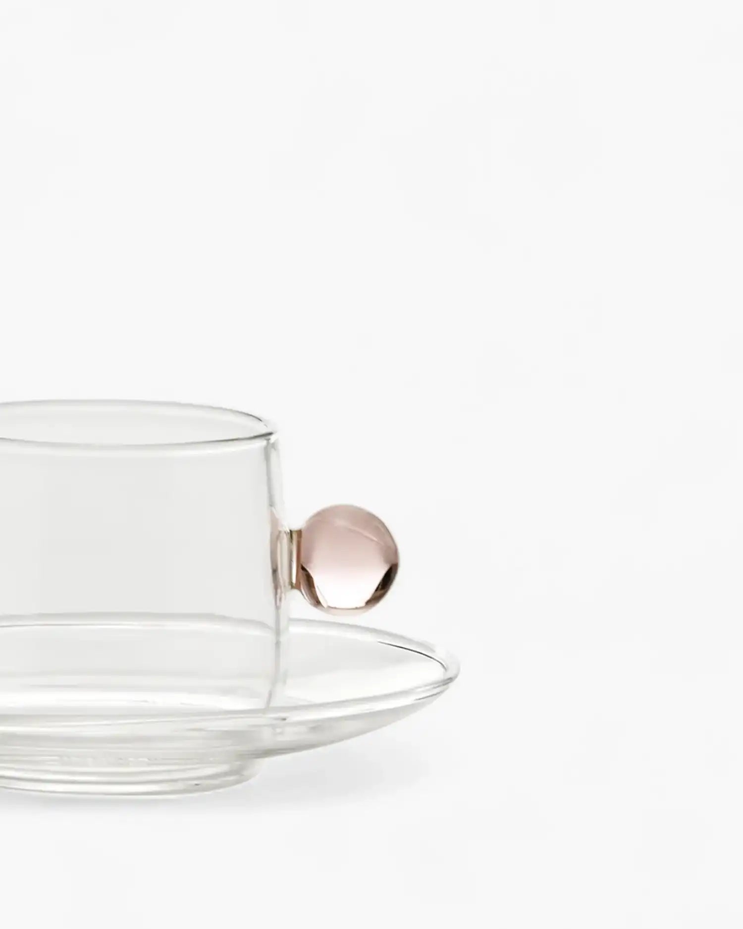 Zafferano Bilia glass Coffee cup with small plate 12 cl-4.06 oz - Buy now on ShopDecor - Discover the best products by ZAFFERANO design