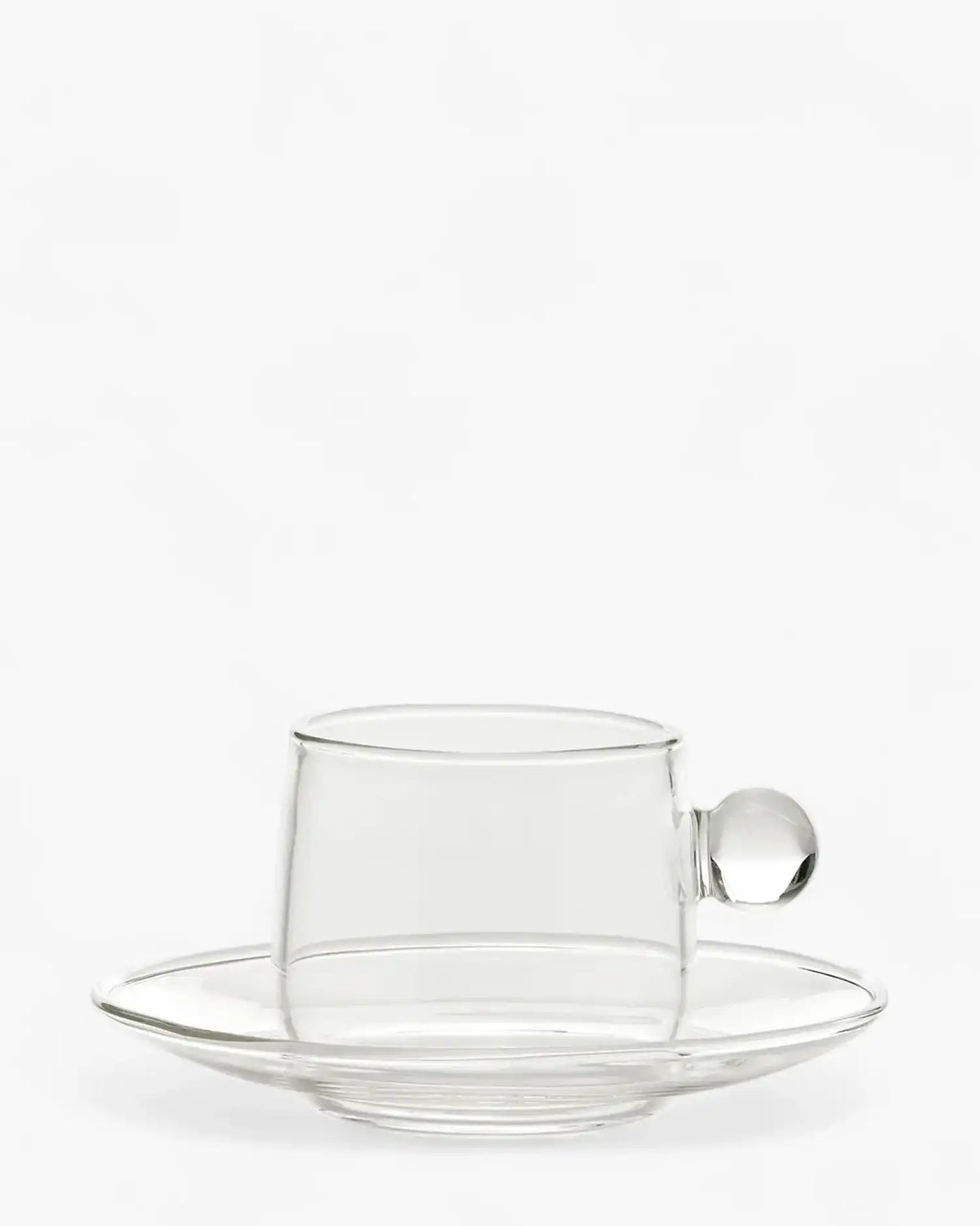 Zafferano Bilia glass Coffee cup with small plate 12 cl-4.06 oz Transparent - Buy now on ShopDecor - Discover the best products by ZAFFERANO design