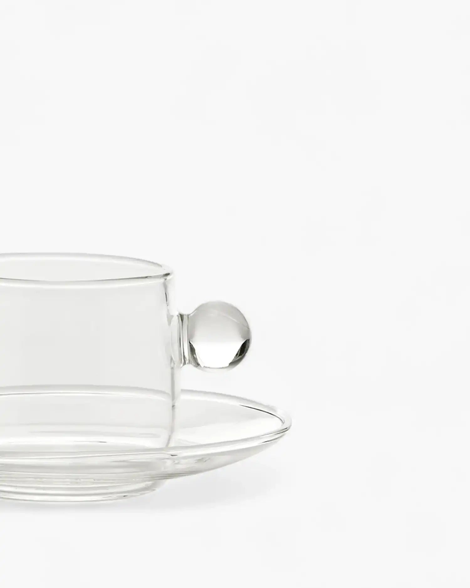 Zafferano Bilia glass Coffee cup with small plate 12 cl-4.06 oz - Buy now on ShopDecor - Discover the best products by ZAFFERANO design