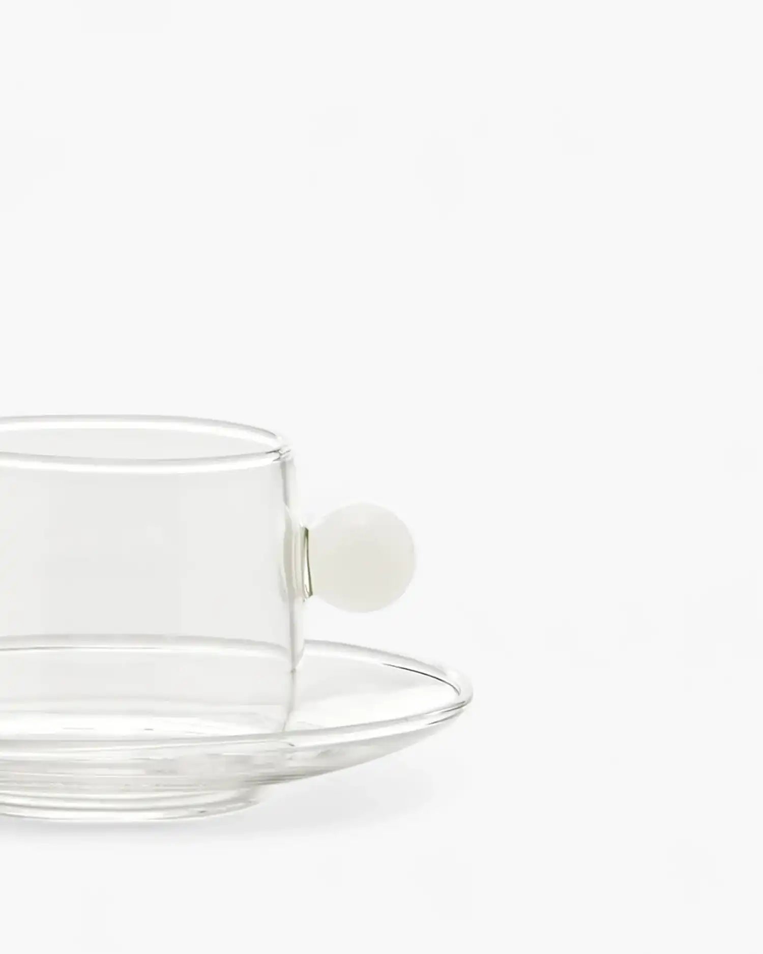 Zafferano Bilia glass Coffee cup with small plate 12 cl-4.06 oz - Buy now on ShopDecor - Discover the best products by ZAFFERANO design