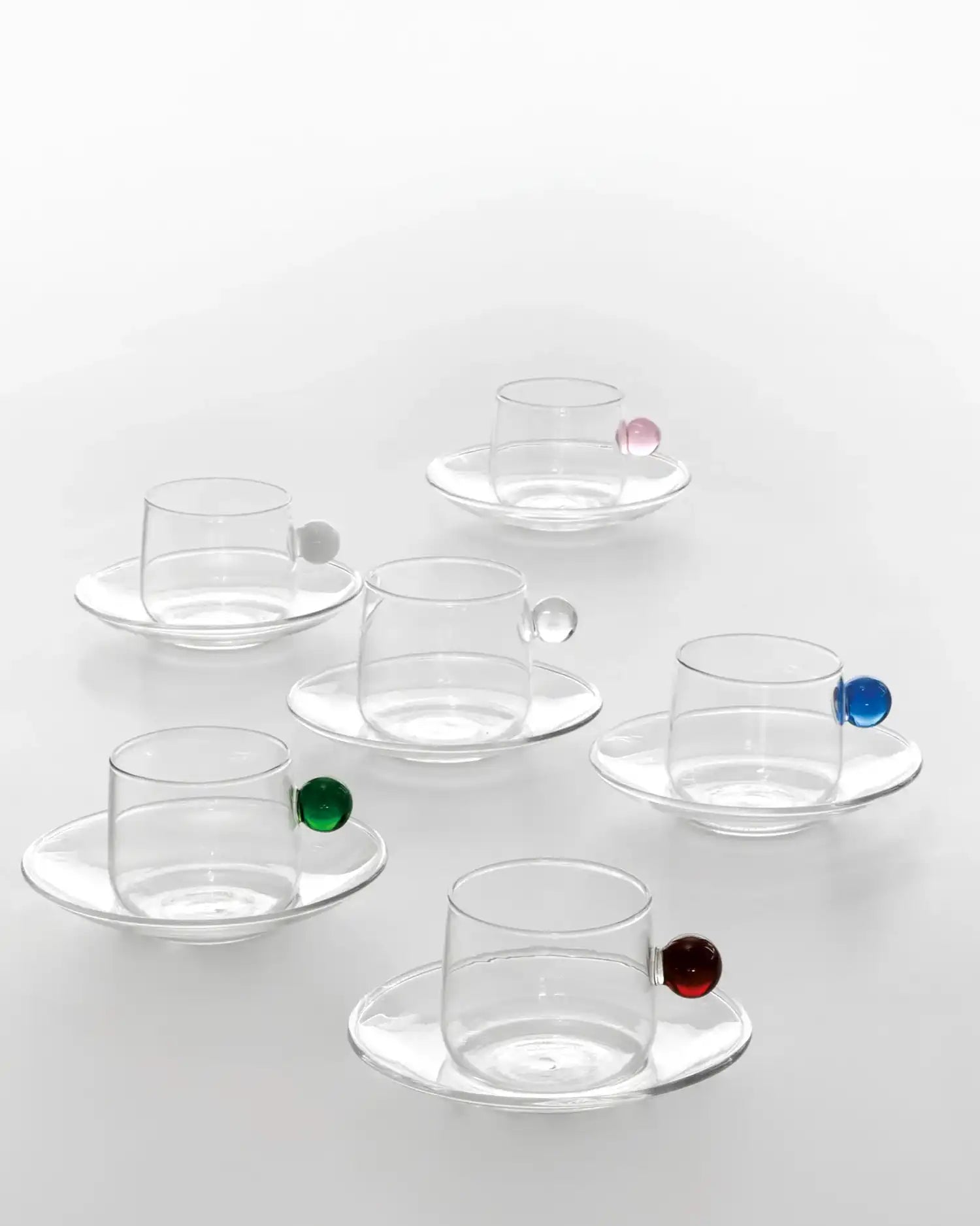 Zafferano Bilia glass Coffee cup with small plate 12 cl-4.06 oz - Buy now on ShopDecor - Discover the best products by ZAFFERANO design