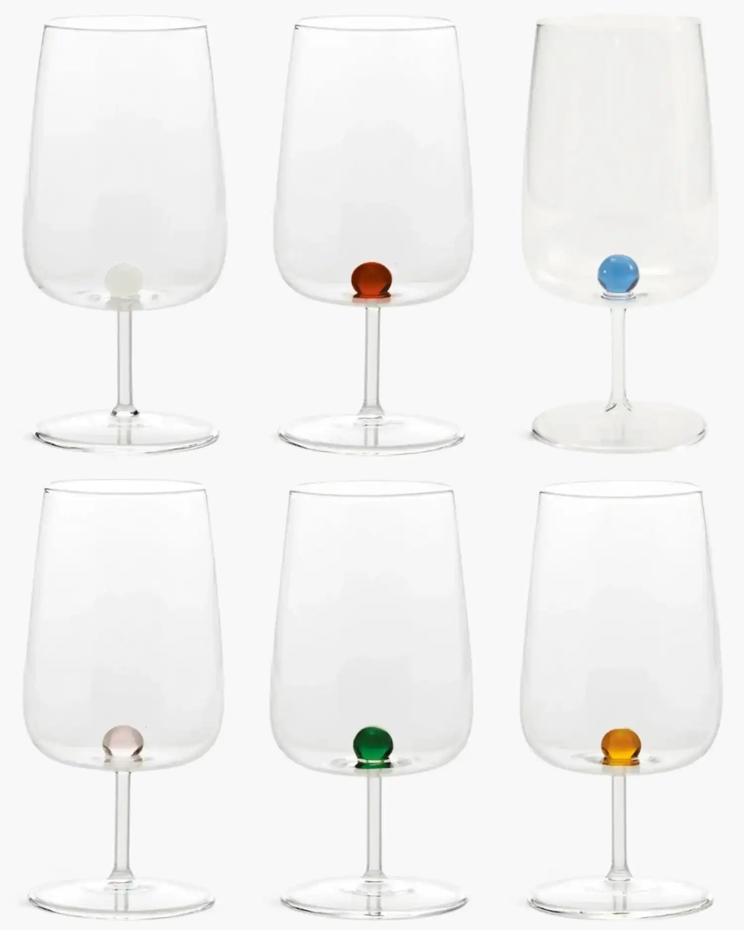 Zafferano Bilia set 6 goblets assorted colors 38 cl - 12.84 oz - Buy now on ShopDecor - Discover the best products by ZAFFERANO design