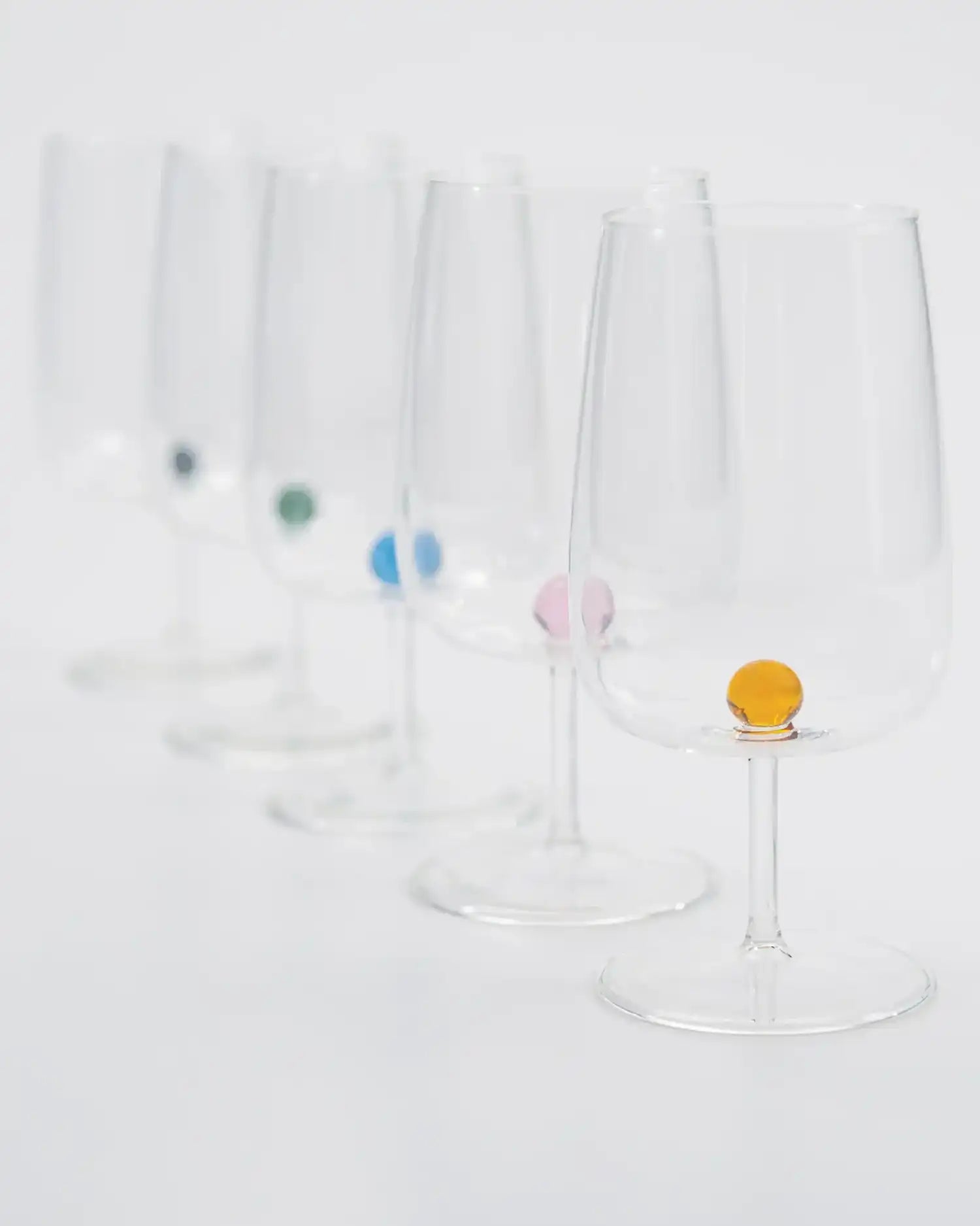 Zafferano Bilia set 6 goblets assorted colors 38 cl - 12.84 oz - Buy now on ShopDecor - Discover the best products by ZAFFERANO design