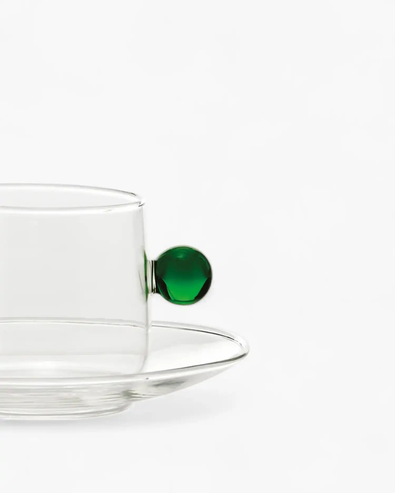 Zafferano Bilia glass Tea cup with small plate 22 cl-7.44 oz - Buy now on ShopDecor - Discover the best products by ZAFFERANO design