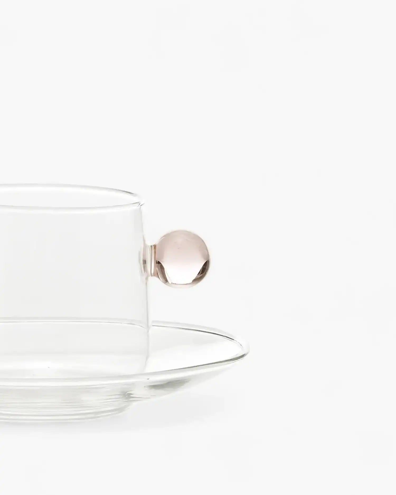 Zafferano Bilia glass Tea cup with small plate 22 cl-7.44 oz - Buy now on ShopDecor - Discover the best products by ZAFFERANO design