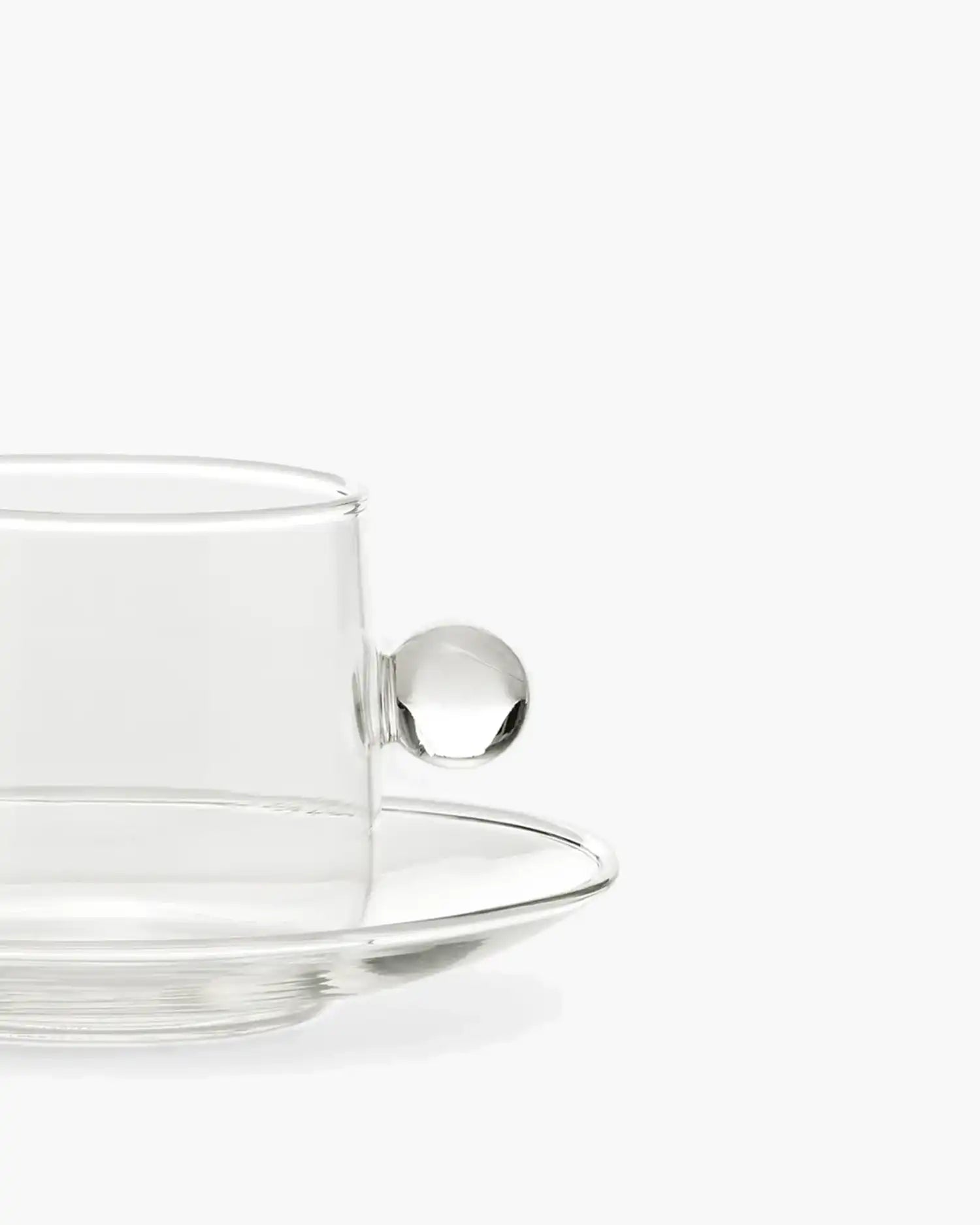 Zafferano Bilia glass Tea cup with small plate 22 cl-7.44 oz - Buy now on ShopDecor - Discover the best products by ZAFFERANO design