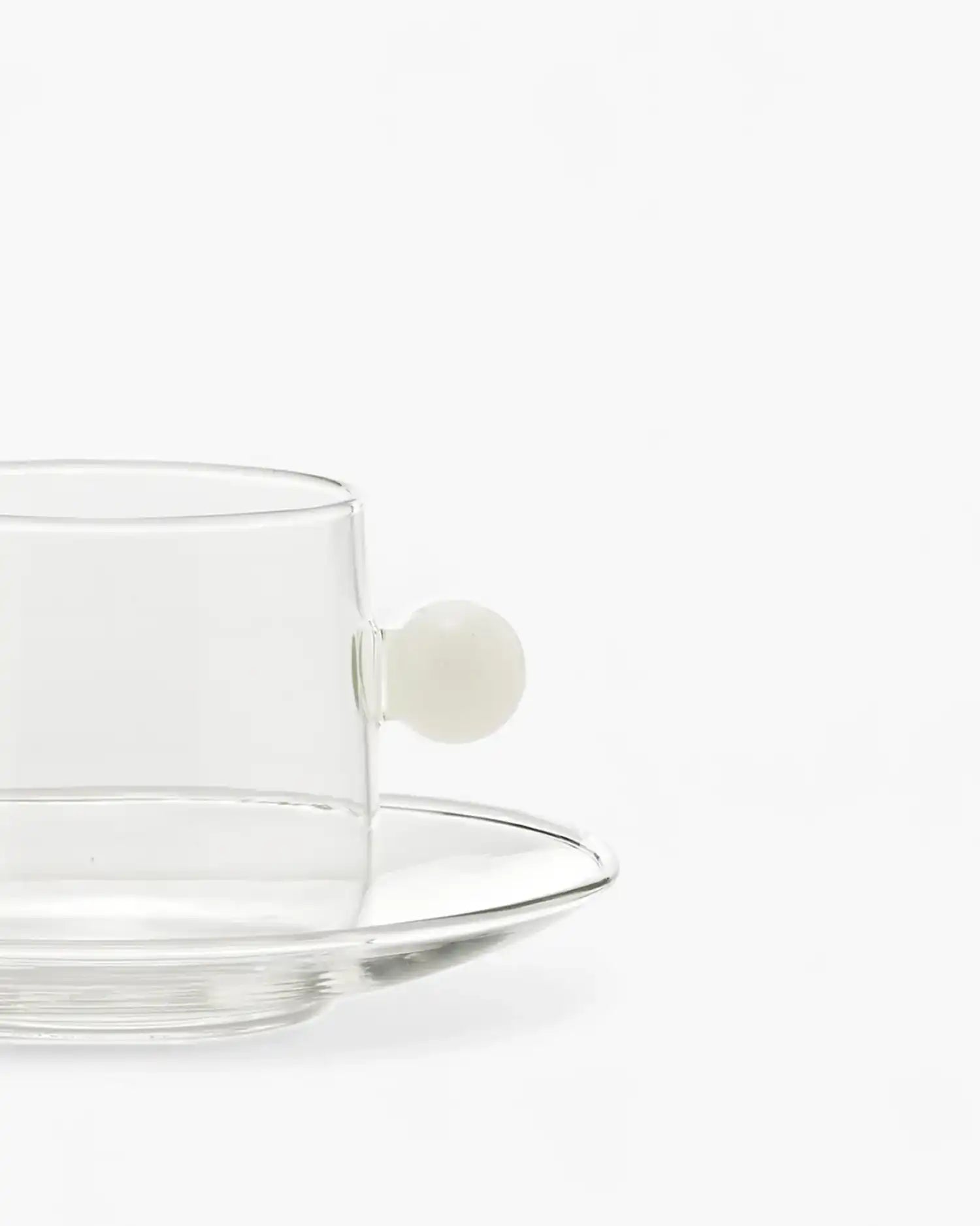 Zafferano Bilia glass Tea cup with small plate 22 cl-7.44 oz - Buy now on ShopDecor - Discover the best products by ZAFFERANO design