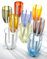 Zafferano Gessato Set 6 tumblers in different colours 32 cl-10.82 oz - Buy now on ShopDecor - Discover the best products by ZAFFERANO design