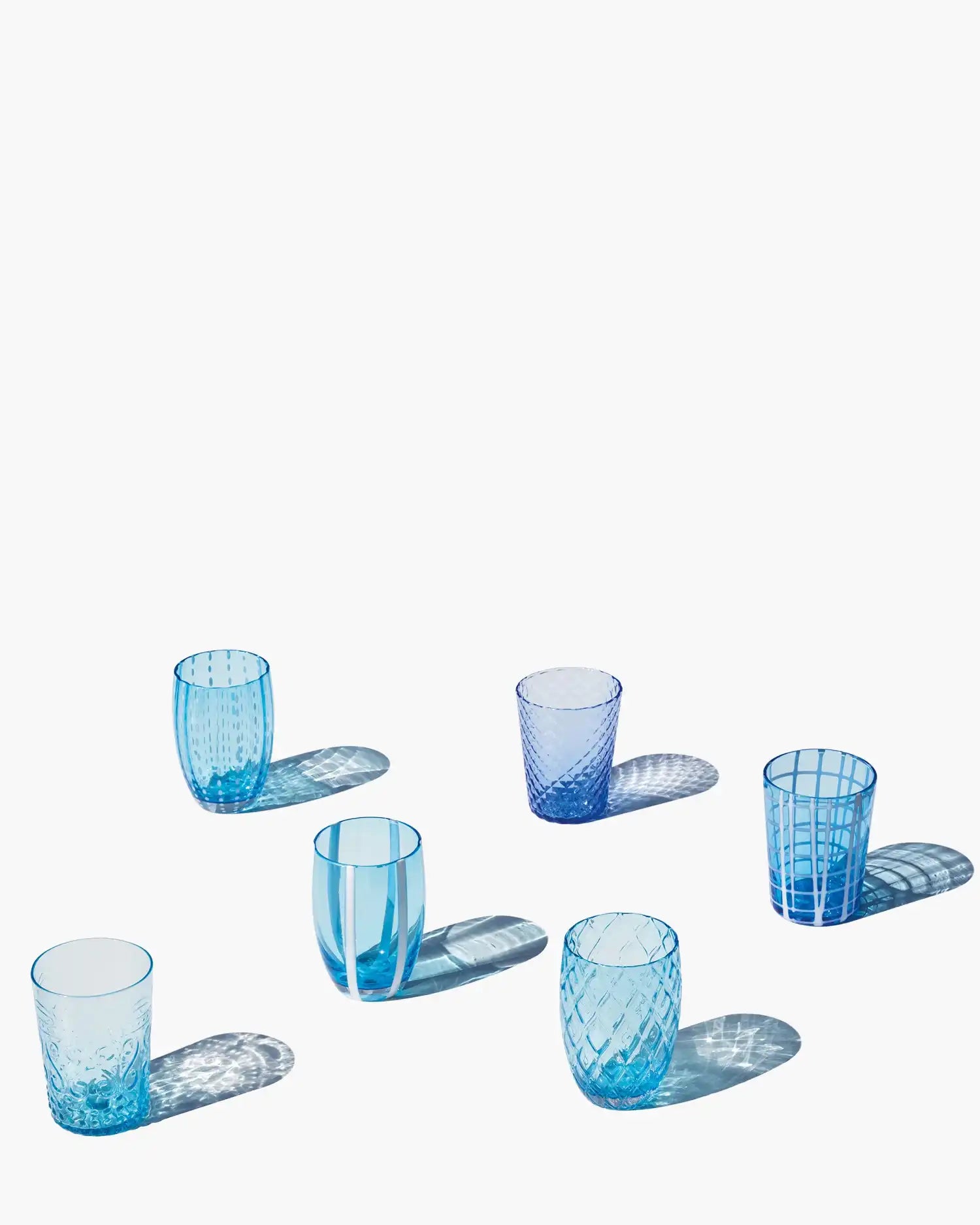 Zafferano Melting Pot box of 6 assorted glasses Zafferano Aquamarine - Buy now on ShopDecor - Discover the best products by ZAFFERANO design
