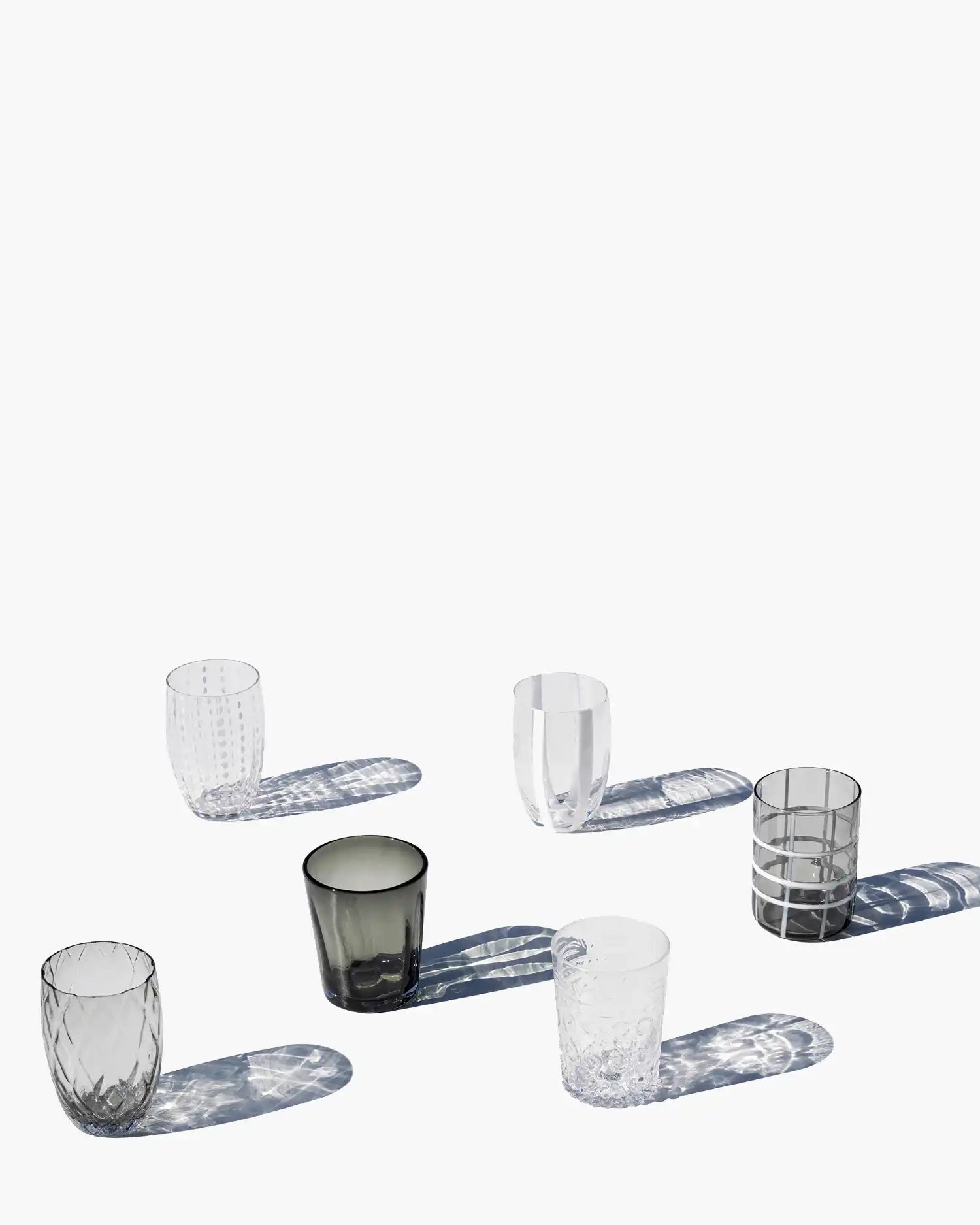 Zafferano Melting Pot box of 6 assorted glasses Zafferano Grey Transparent - Buy now on ShopDecor - Discover the best products by ZAFFERANO design