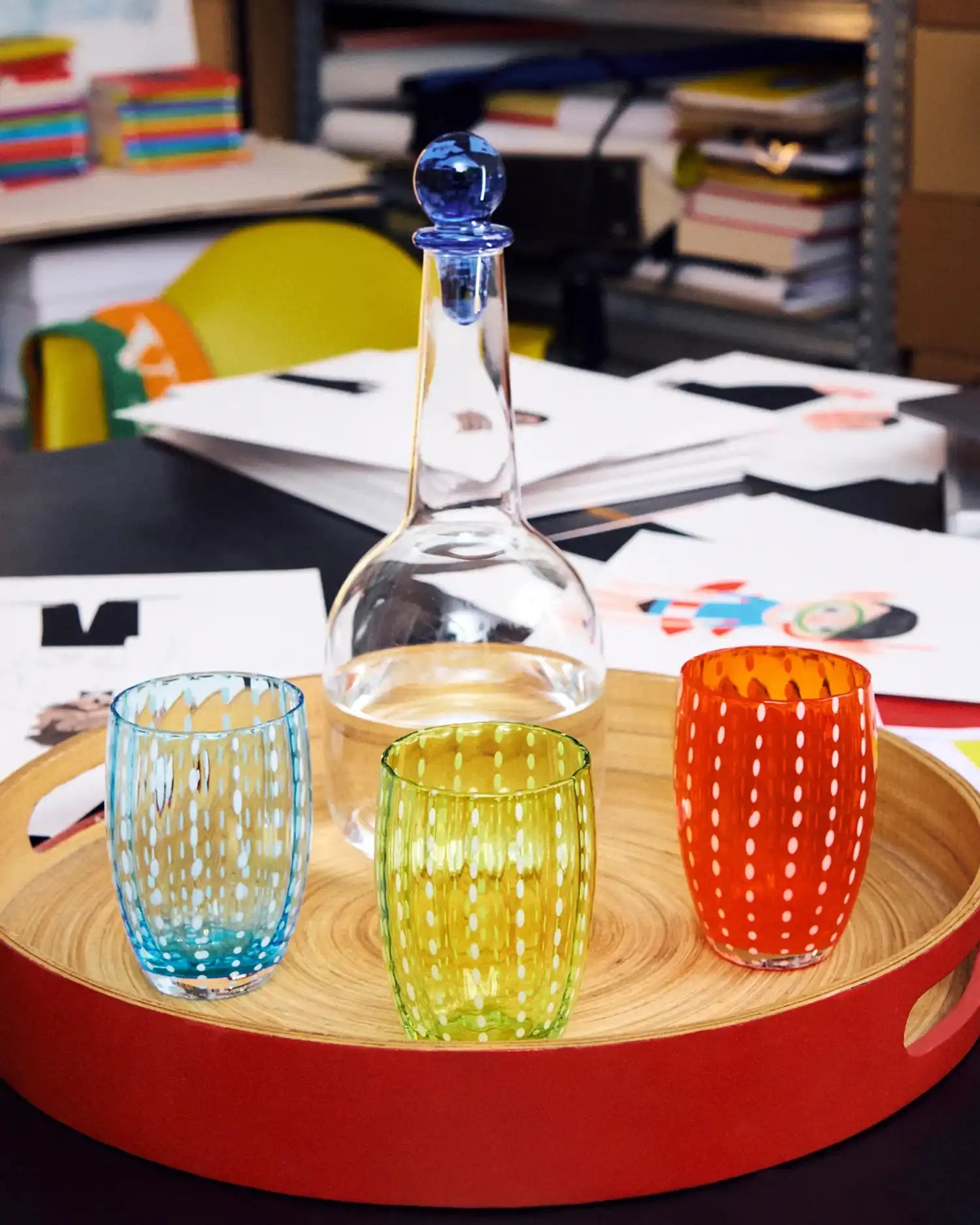 Zafferano Perle tumbler coloured glass 32 cl-10.82 oz - Buy now on ShopDecor - Discover the best products by ZAFFERANO design