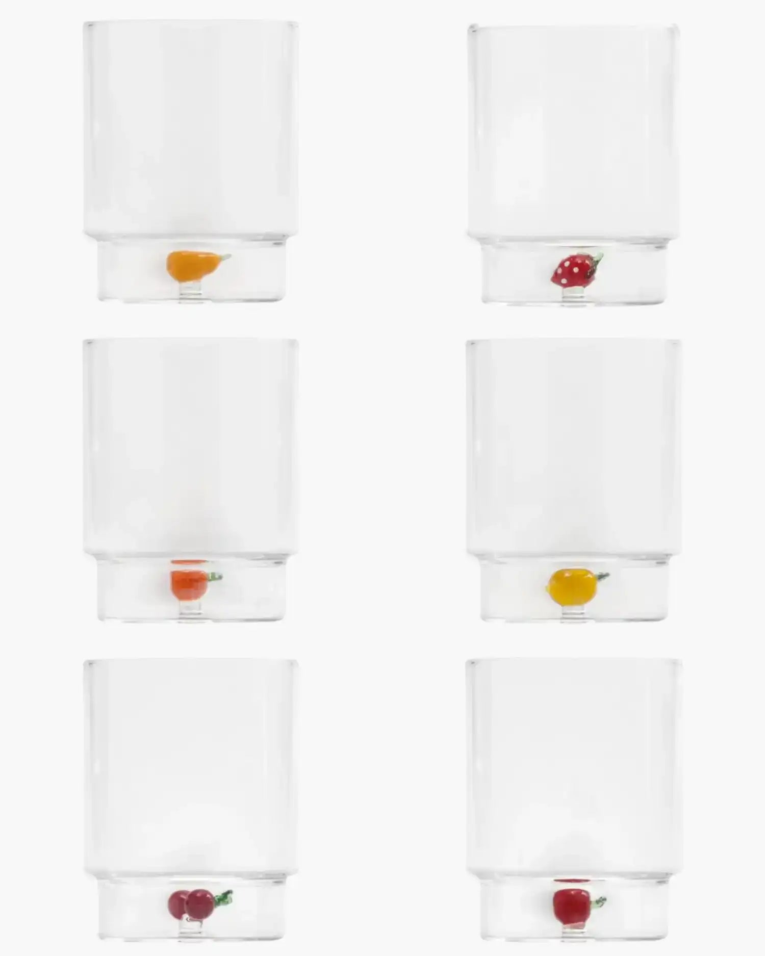 Zafferano Teca Frutta set 6 assorted patterns tumbler 35 cl - 11.83 oz - Buy now on ShopDecor - Discover the best products by ZAFFERANO design