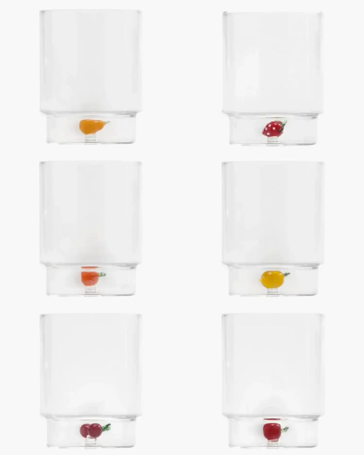 Zafferano Teca Frutta set 6 assorted patterns tumbler 35 cl - 11.83 oz - Buy now on ShopDecor - Discover the best products by ZAFFERANO design
